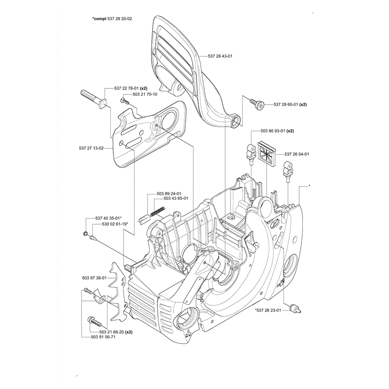husqvarna 371xp parts diagram