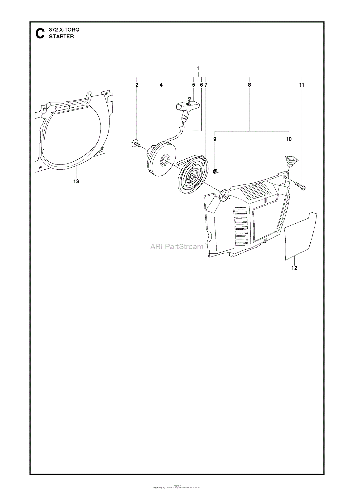 husqvarna 372xp parts diagram