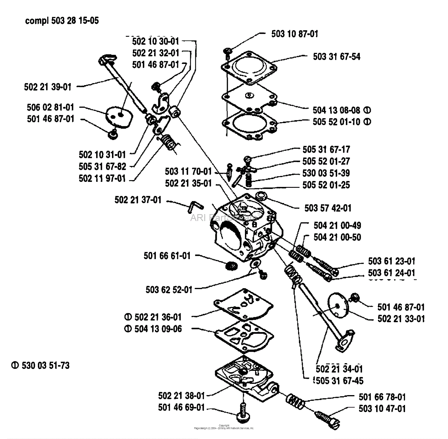 husqvarna chainsaw carburetor adjustment diagram
