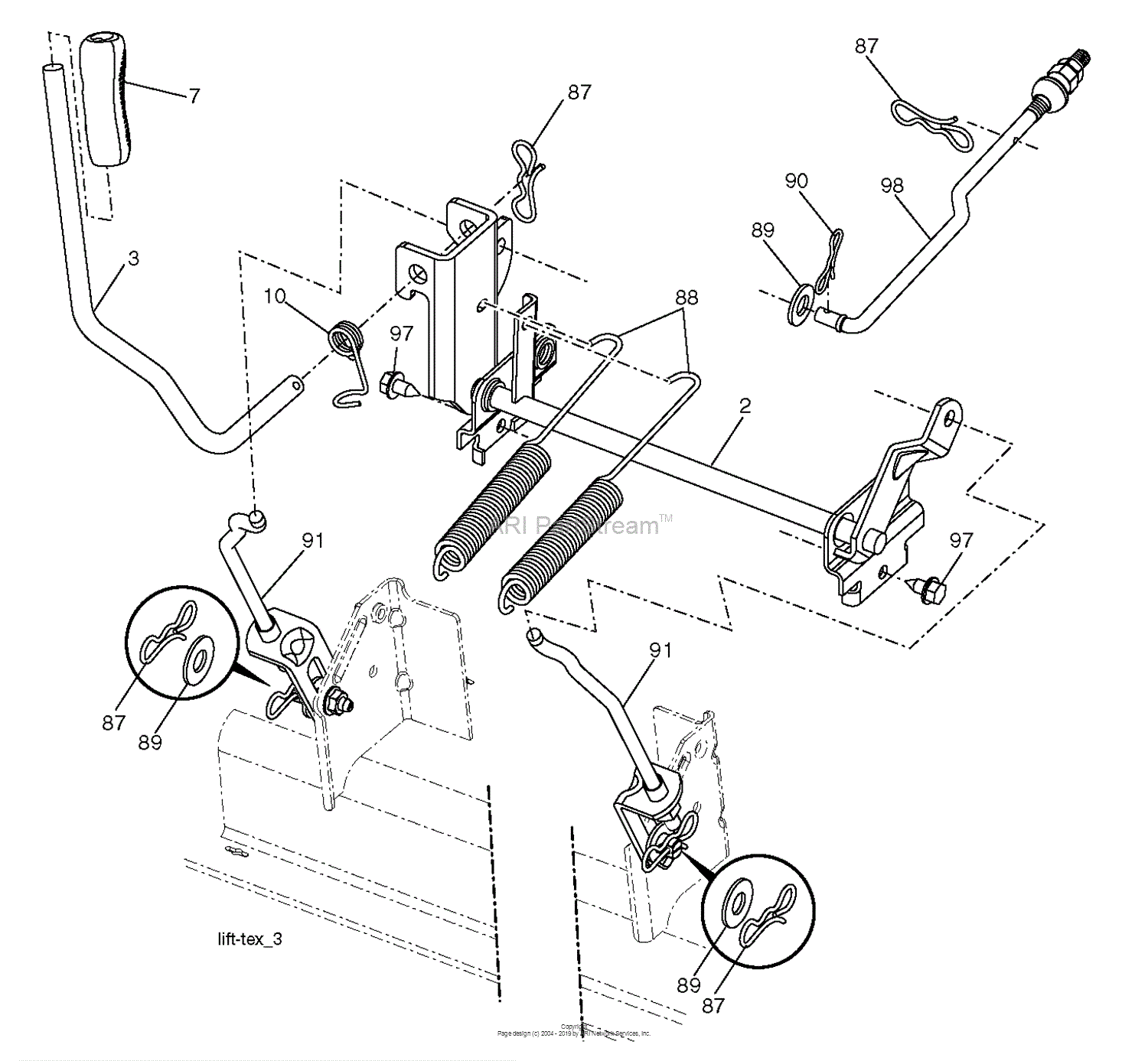 husqvarna gth2548 belt diagram