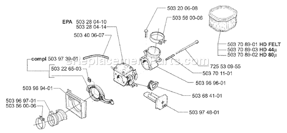 husqvarna t540xp parts diagram