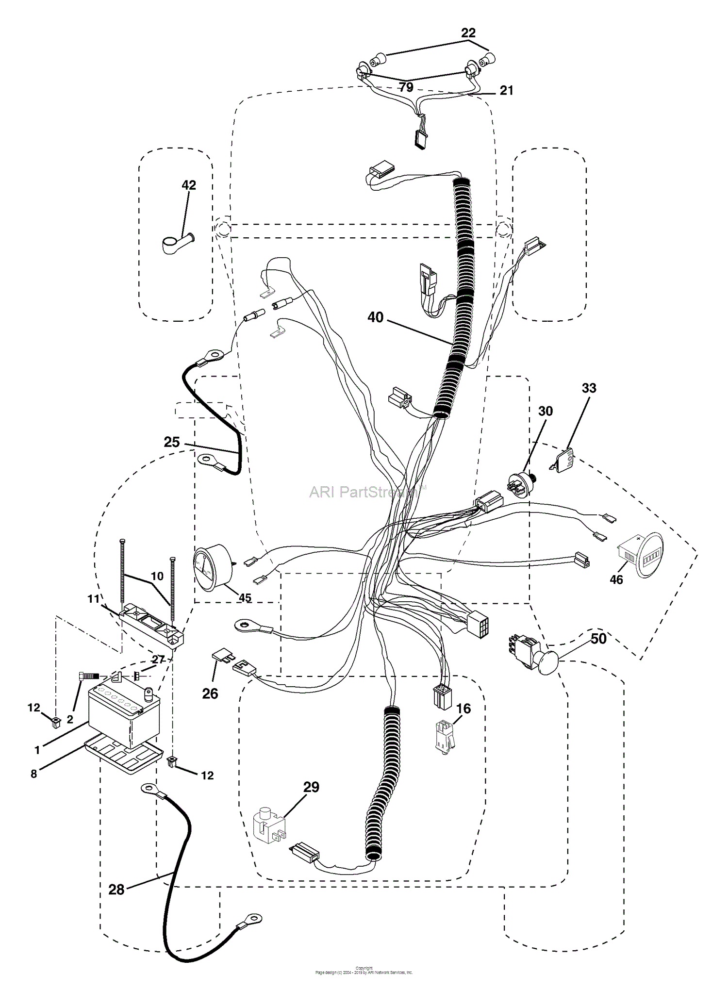 husqvarna yth2148 belt diagram