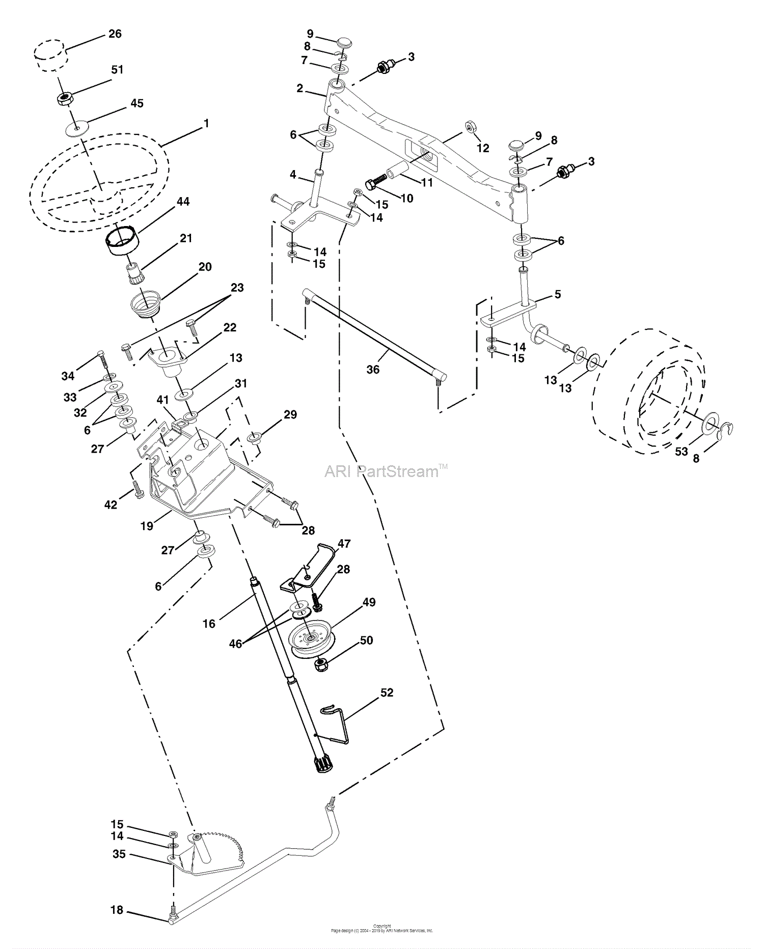 husqvarna yth2348 drive belt diagram
