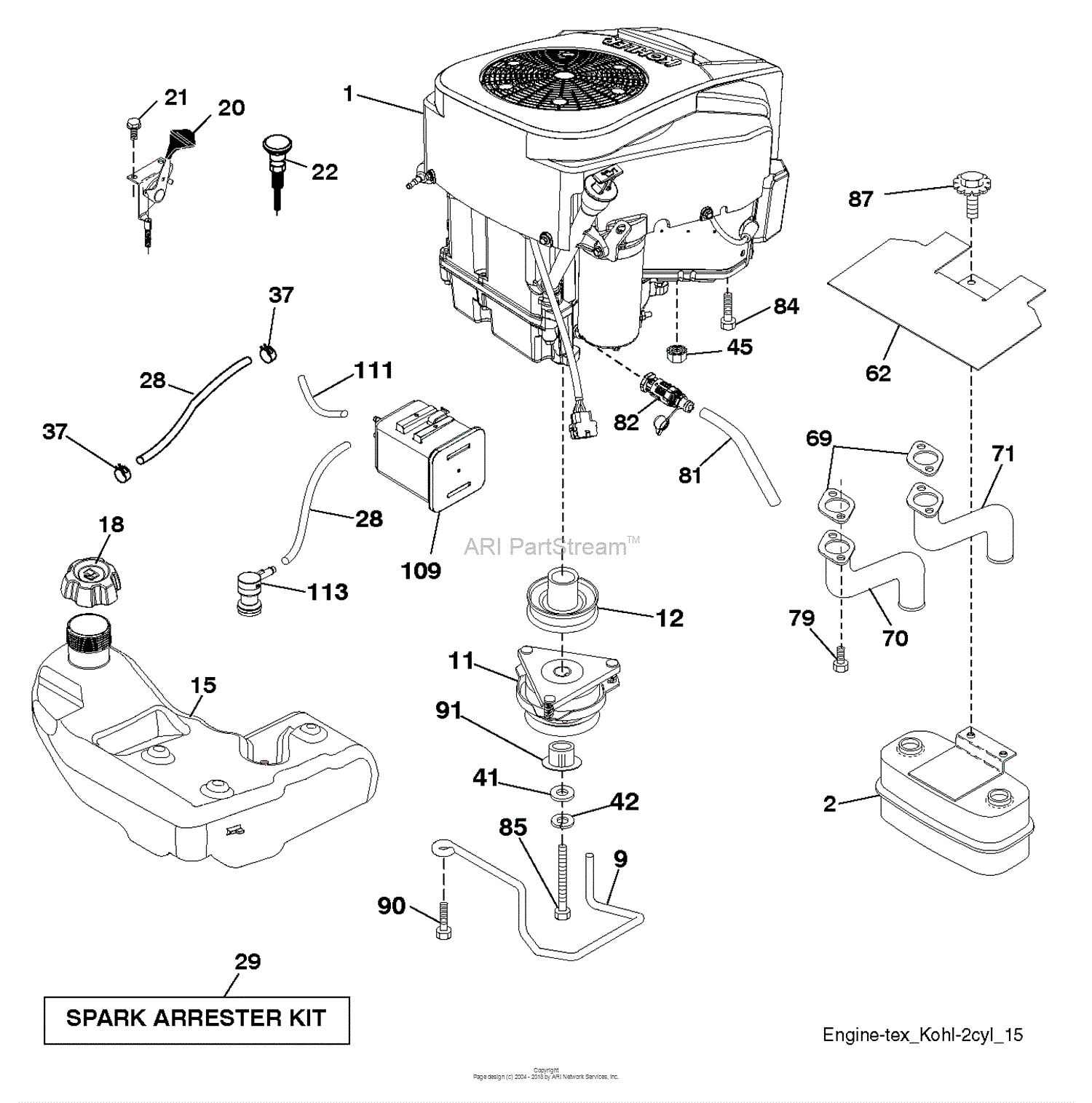 husqvarna yth24k48 drive belt diagram