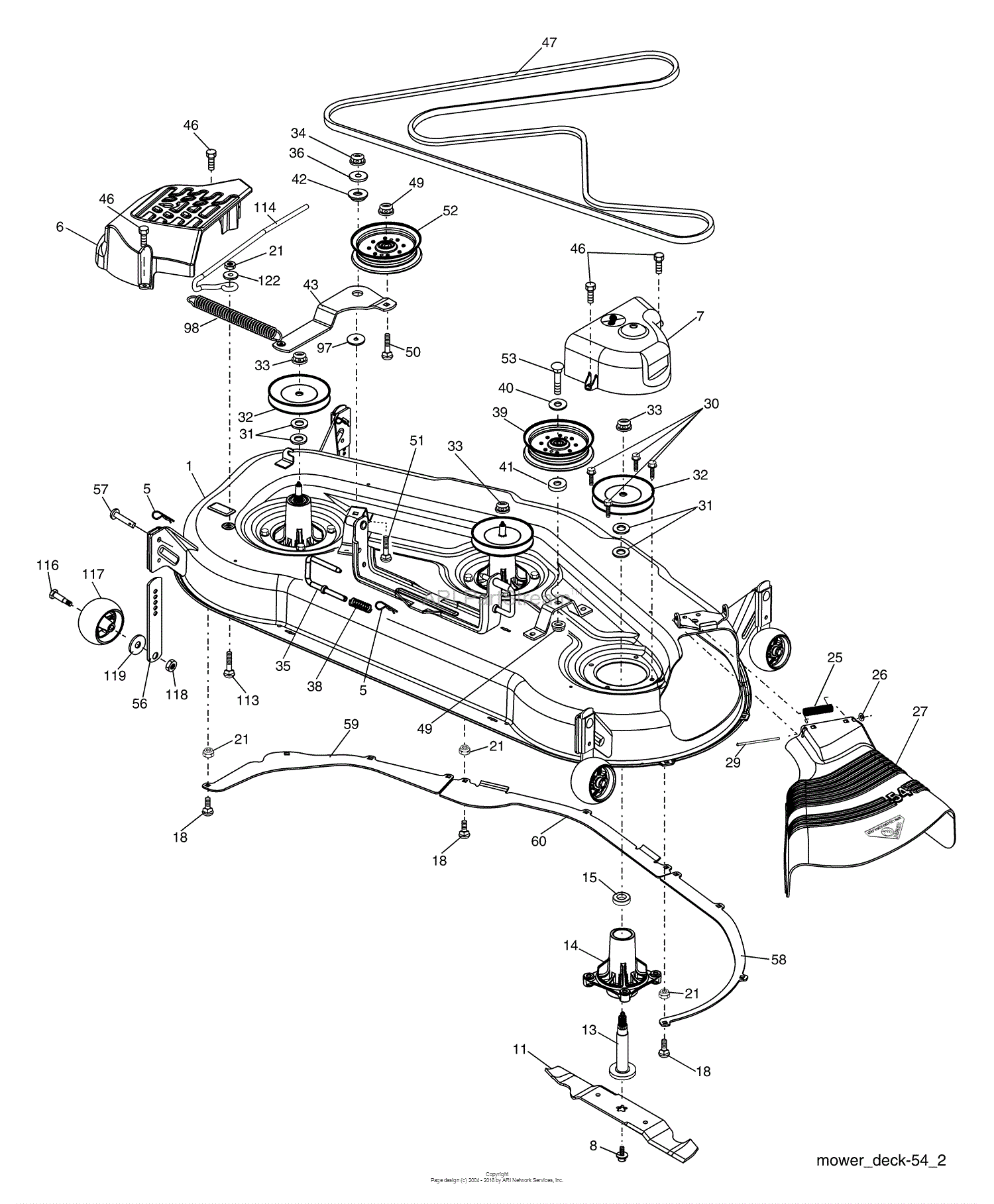 husqvarna yth24k48 drive belt diagram