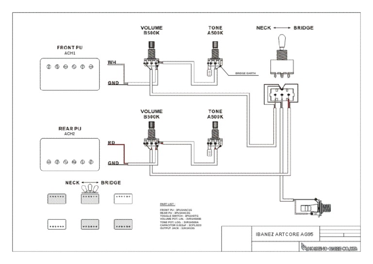 ibanez artist ar guitar wiring diagram