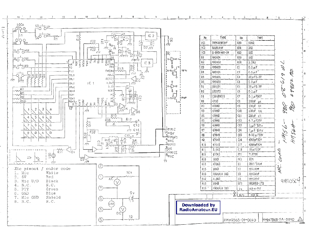icom m506 wiring diagram