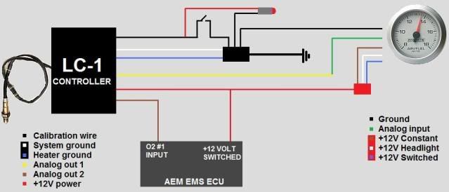 innovate lc1 gauge wiring