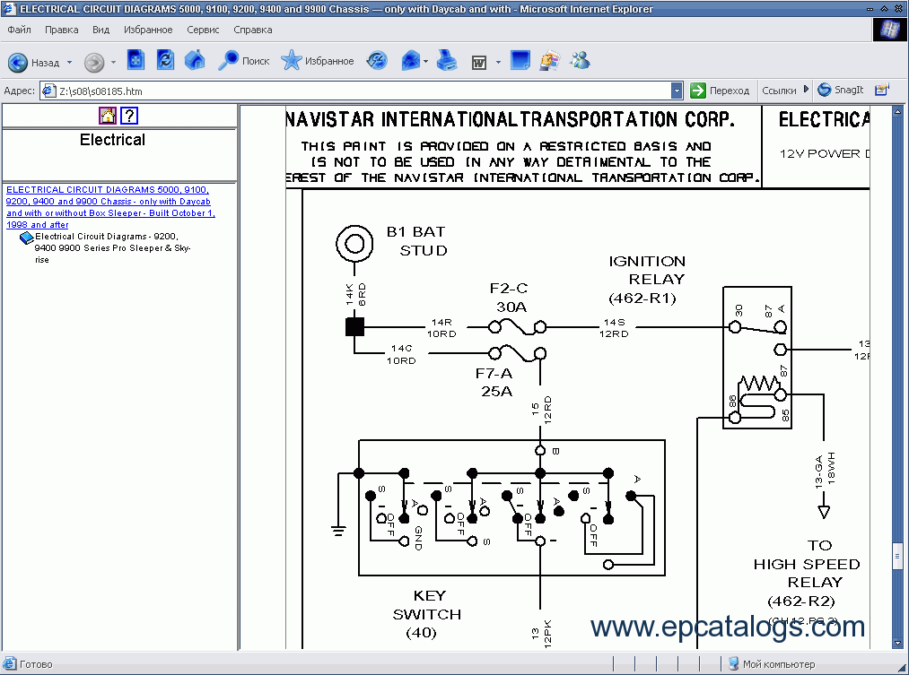 international 9200i wiring diagram