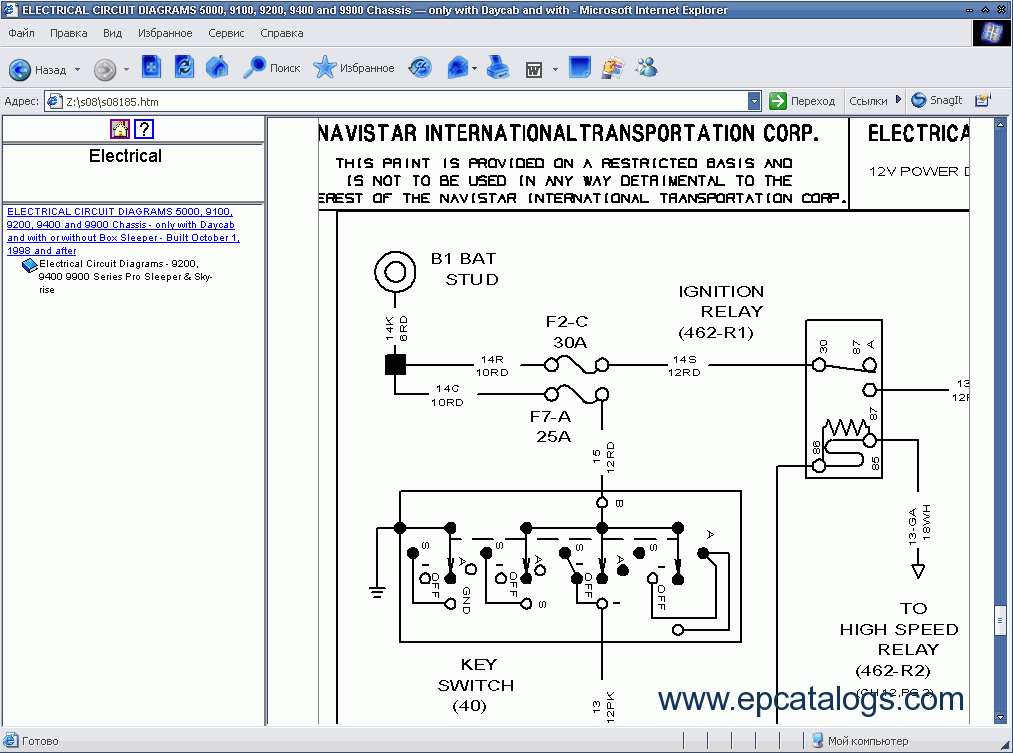 international 9400i wiring diagram