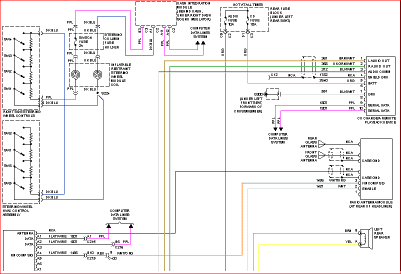 intrigue oem wiring diagram for bose stereo