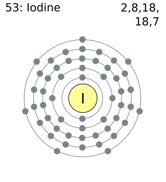 iodine electron dot diagram