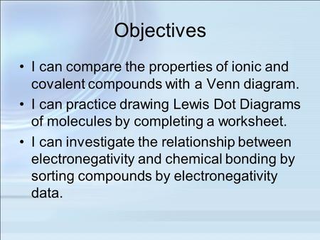 ionic and covalent bonds venn diagram