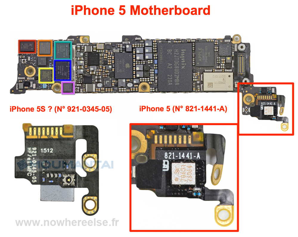 iphone 5s motherboard diagram
