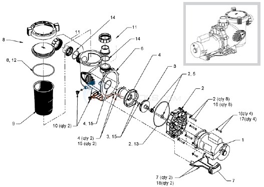 jandy stealth pump parts diagram