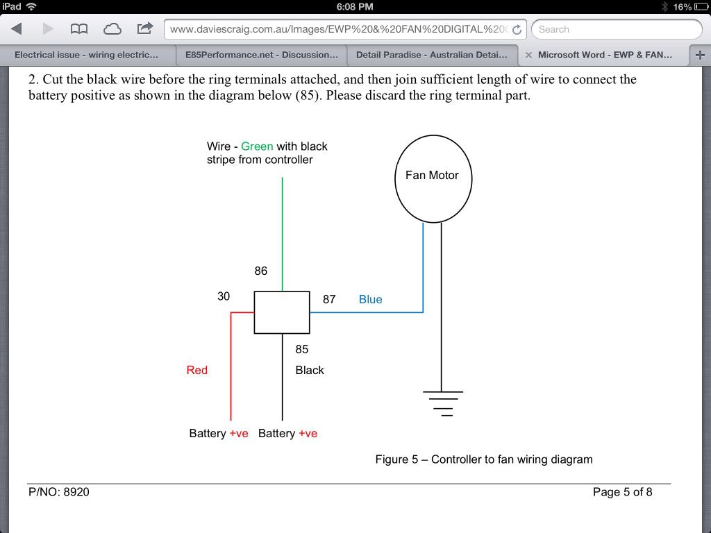 jegs fan relay wiring diagram