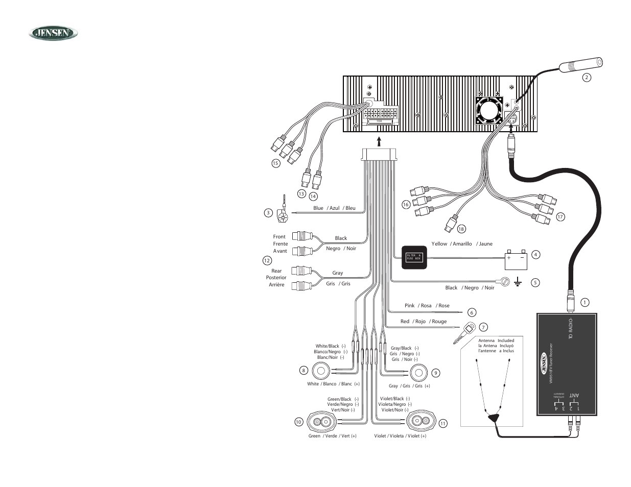 jensen vm9412 wiring diagram