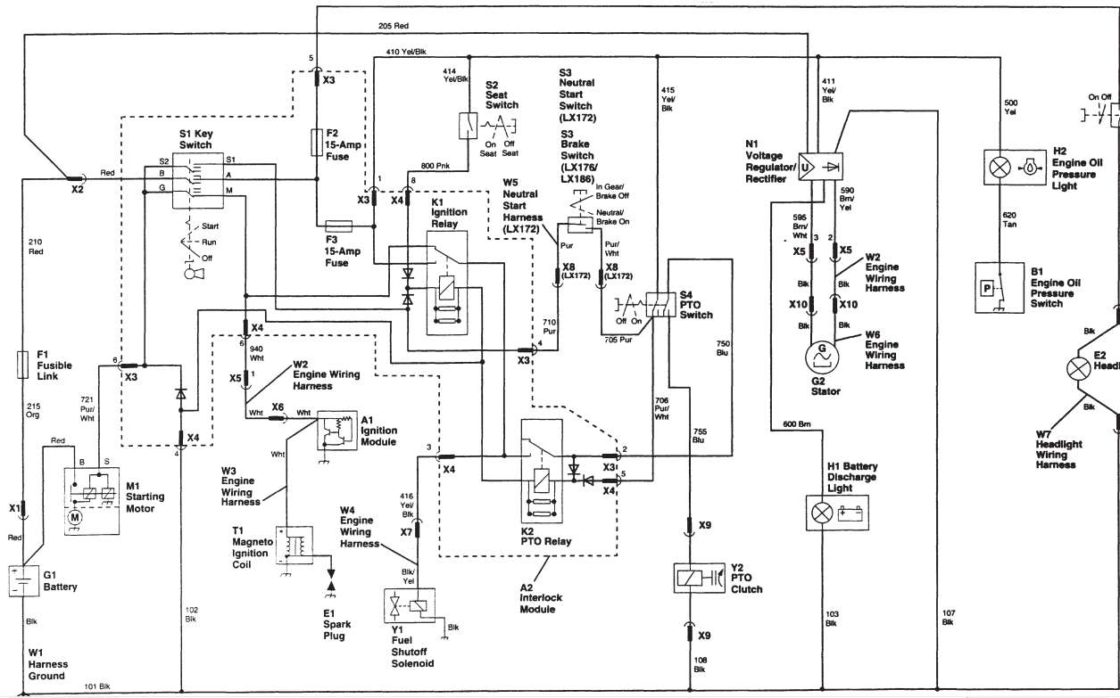 john deere stx38 pto switch wiring diagram