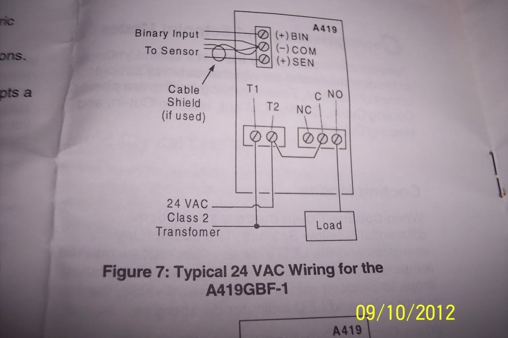 johnson controls a419 wiring diagram