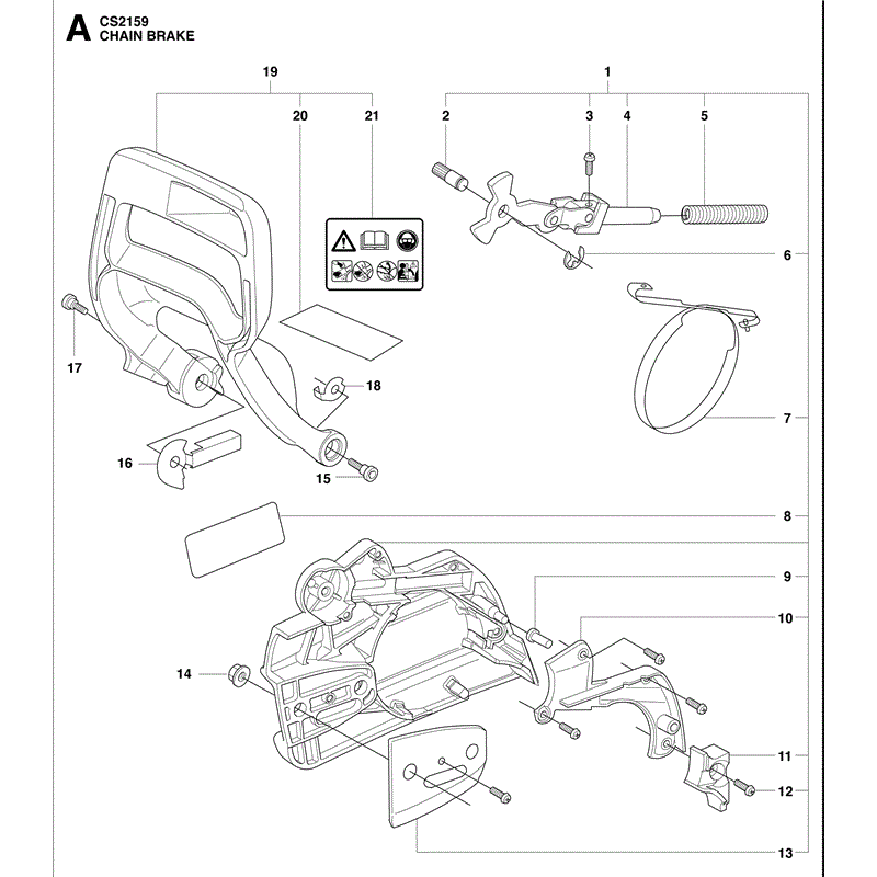 jonsered chainsaw parts diagram