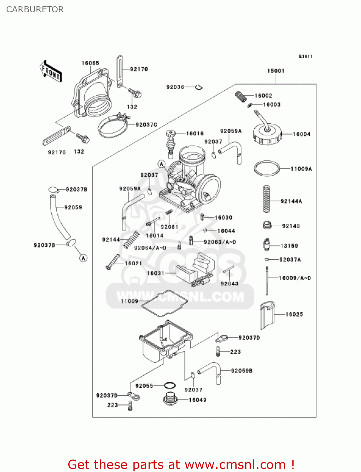 kawasaki bayou 220 carb diagram