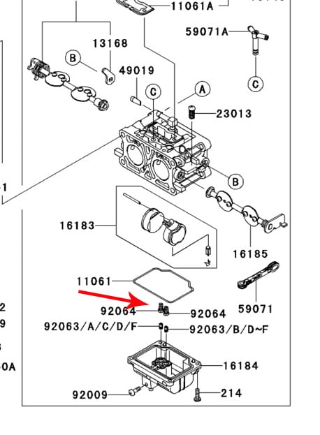 kawasaki mule 3010 carburetor diagram