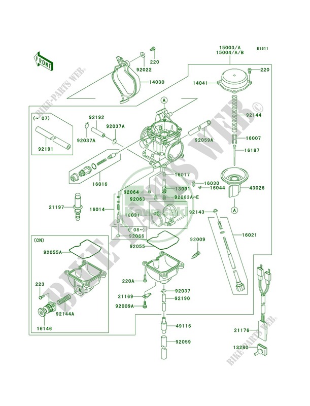 kawasaki prairie 360 carburetor diagram