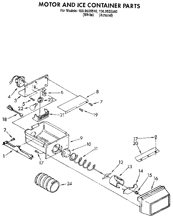 kenmore 1069535580 refrigerator wiring diagram