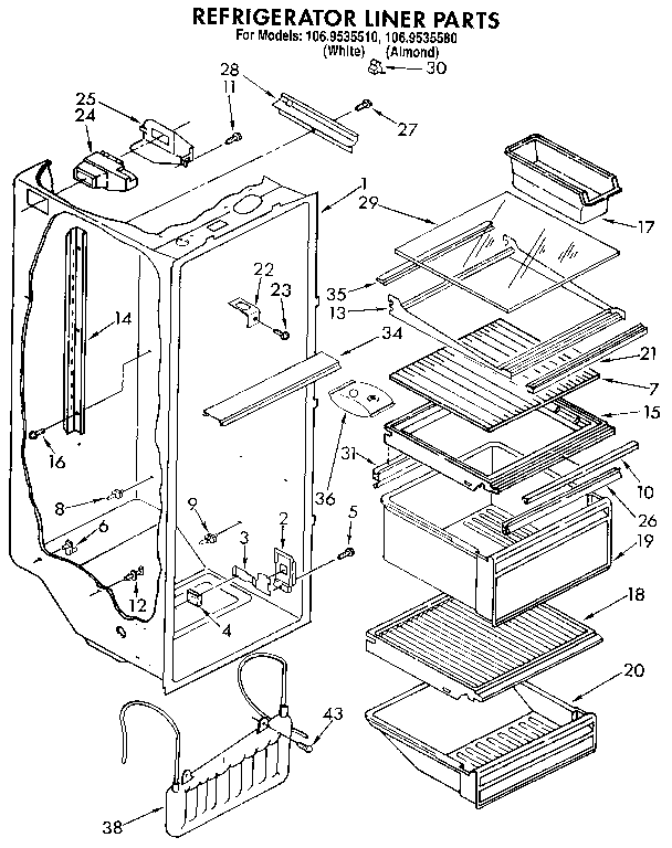 kenmore 106.9535580 wiring diagram