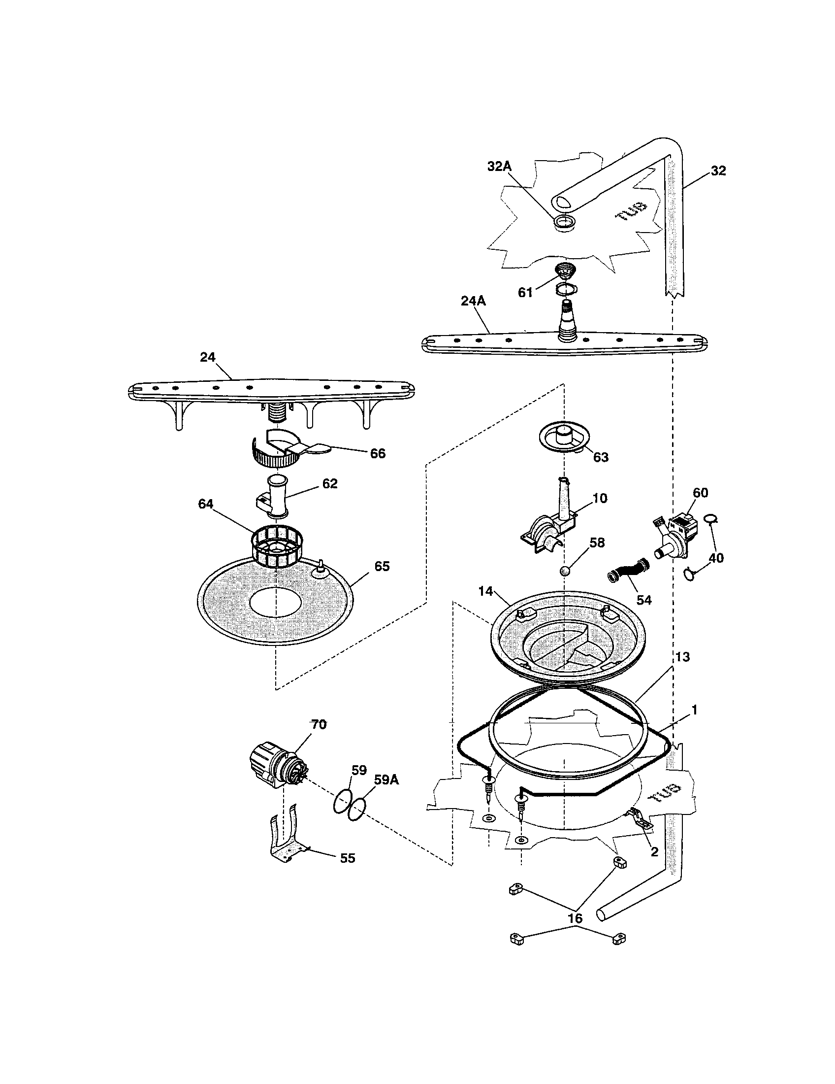 kenmore dishwasher 665 parts diagram