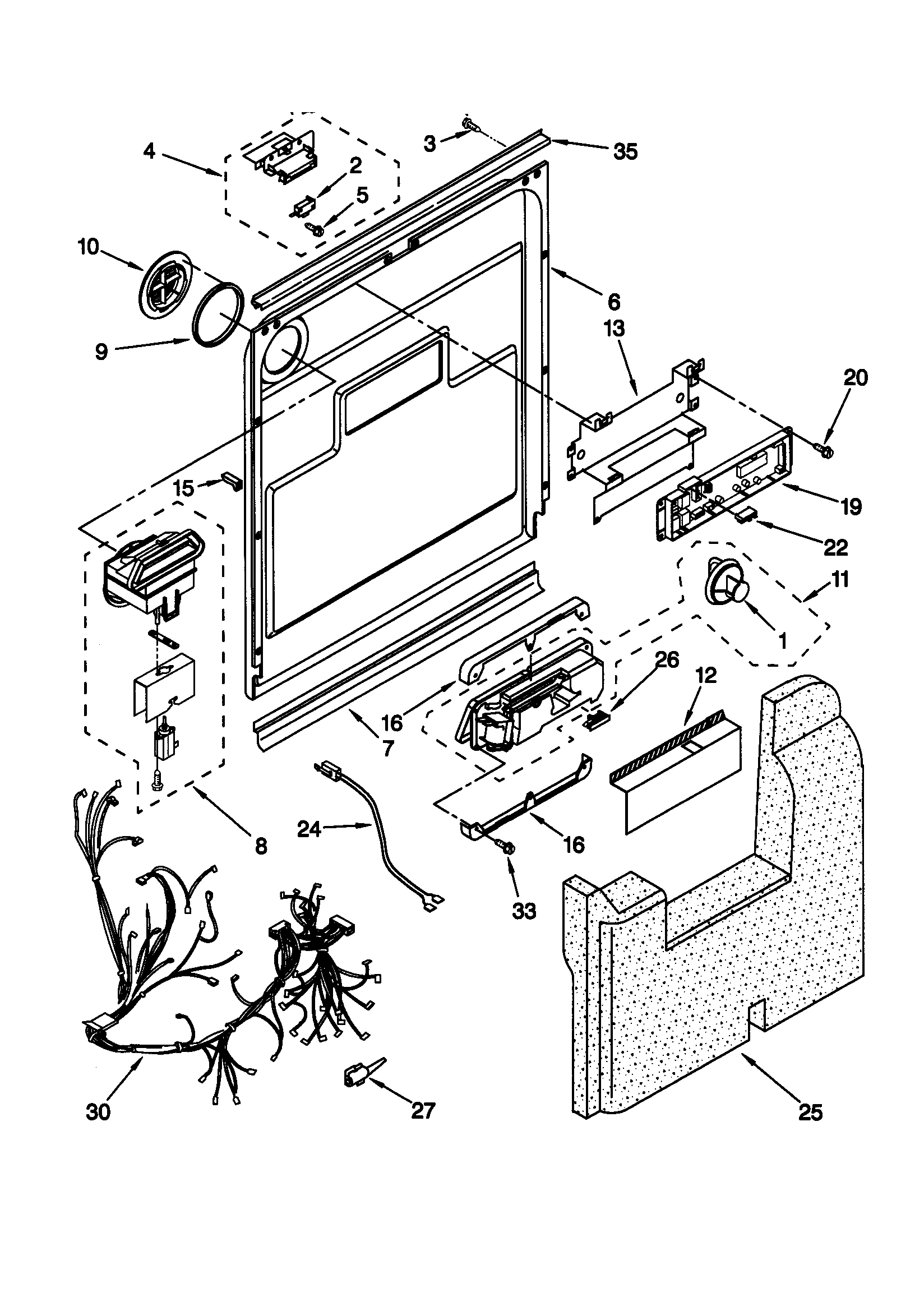 kenmore dishwasher 665 parts diagram