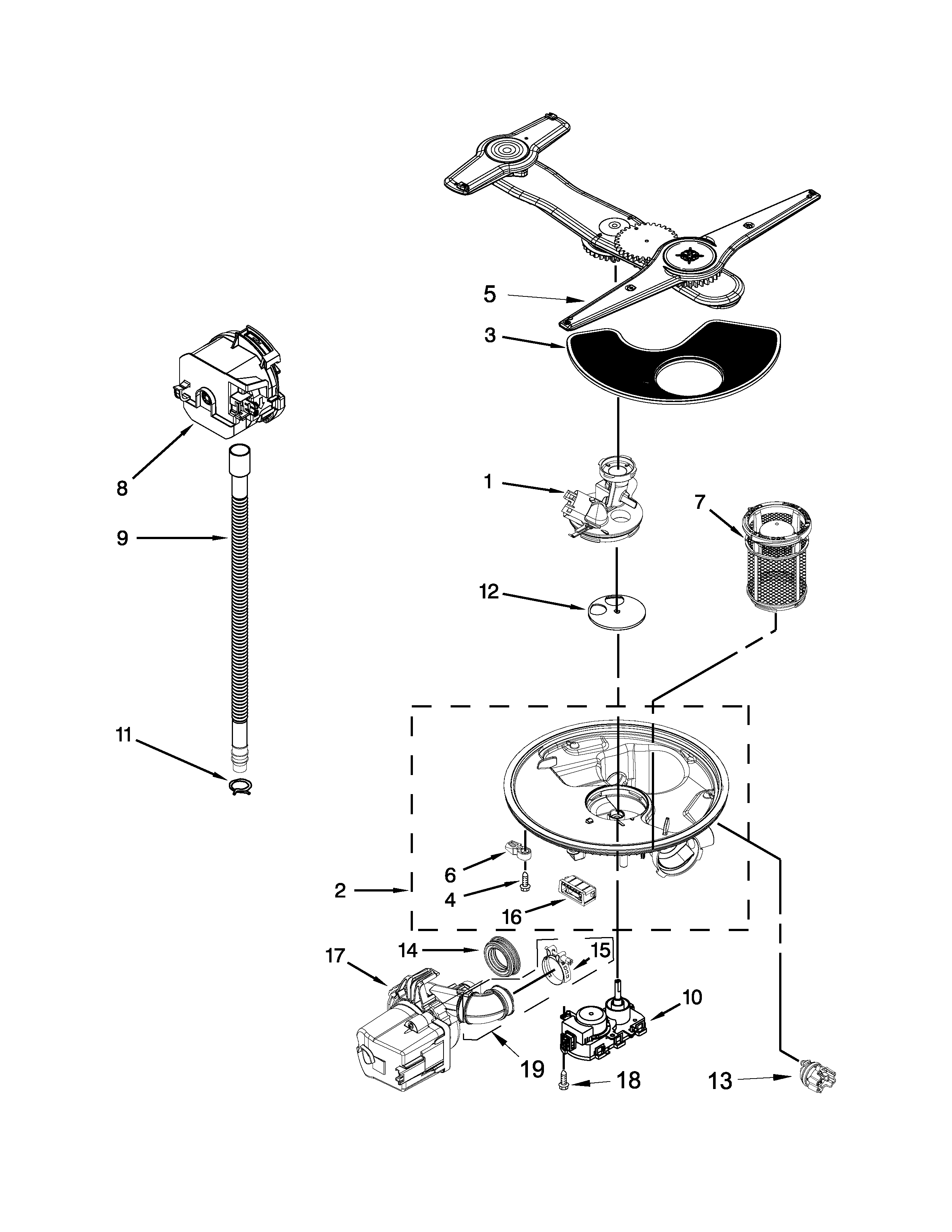 kenmore dishwasher model 665 parts diagram