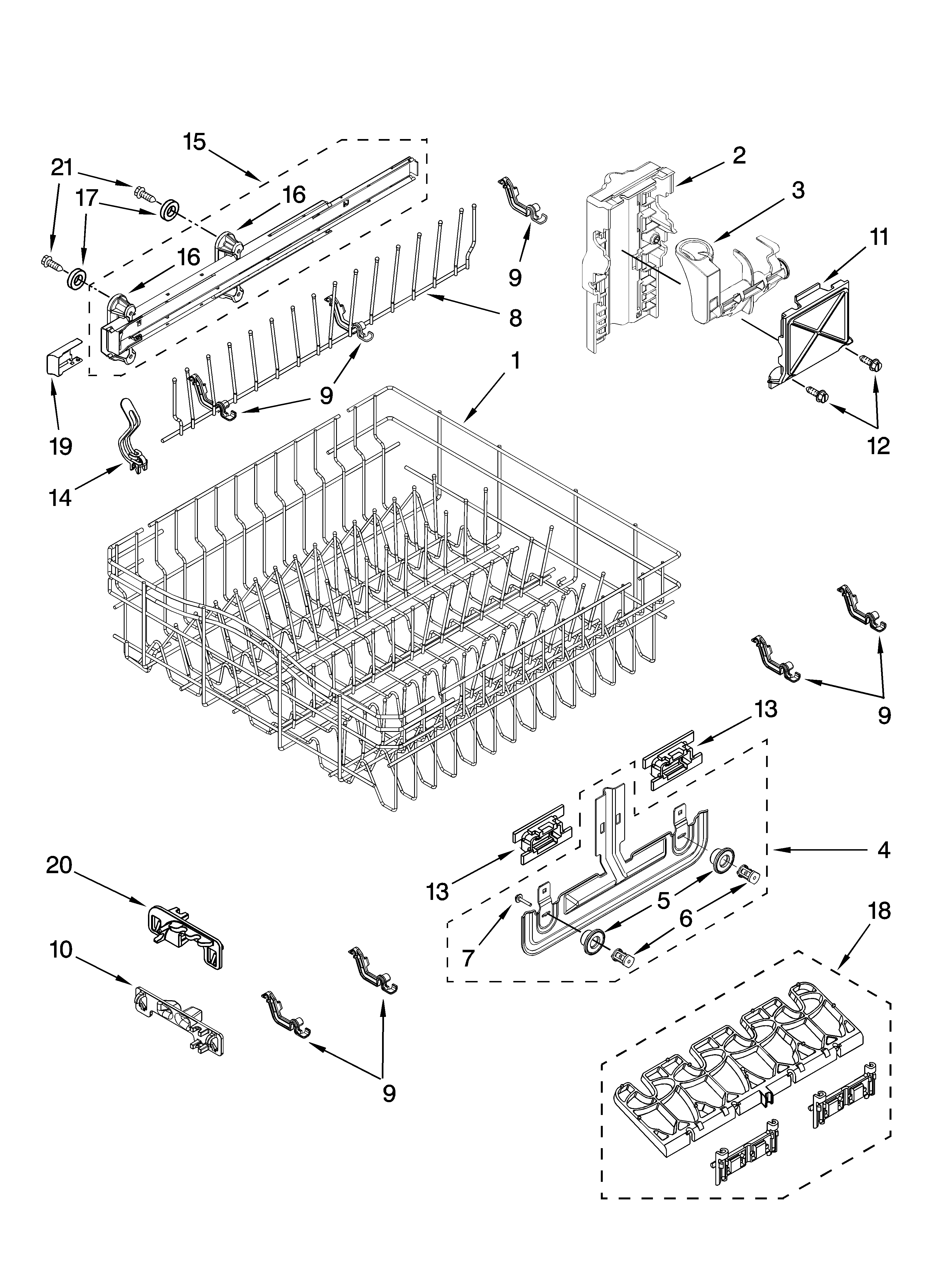 kenmore dishwasher model 665 parts diagram