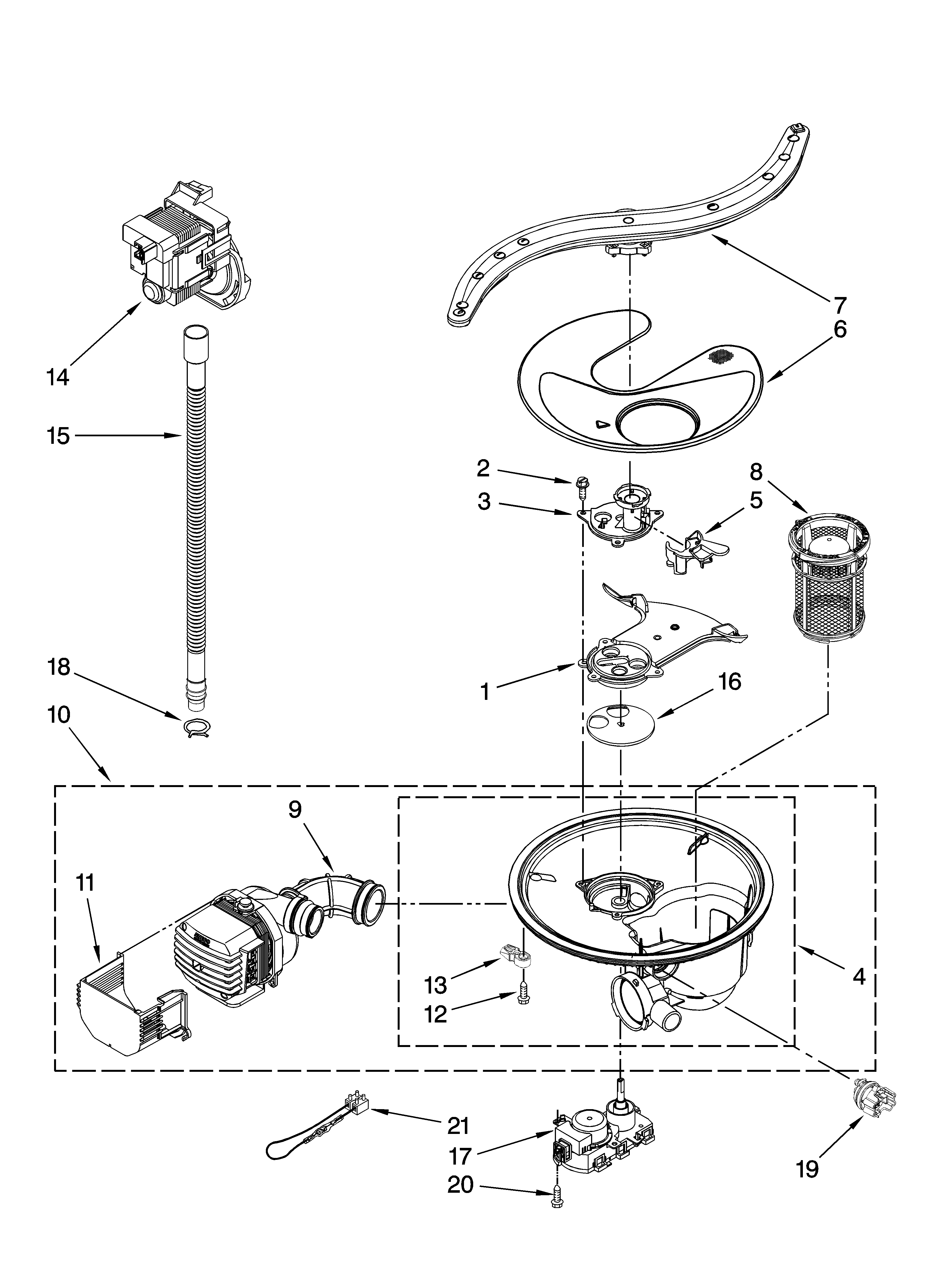 kenmore dishwasher model 665 parts diagram