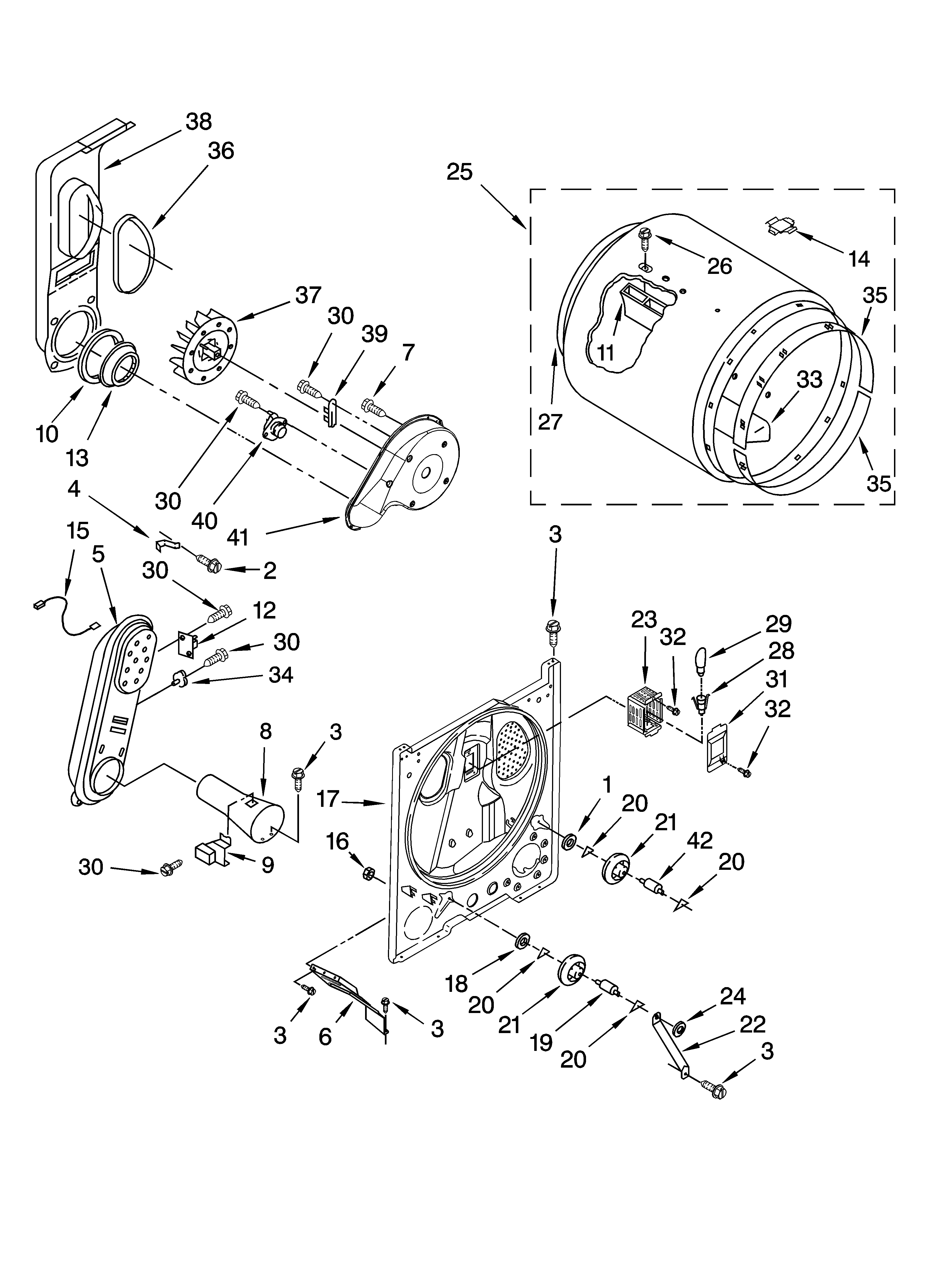 kenmore elite he3 dryer parts diagram