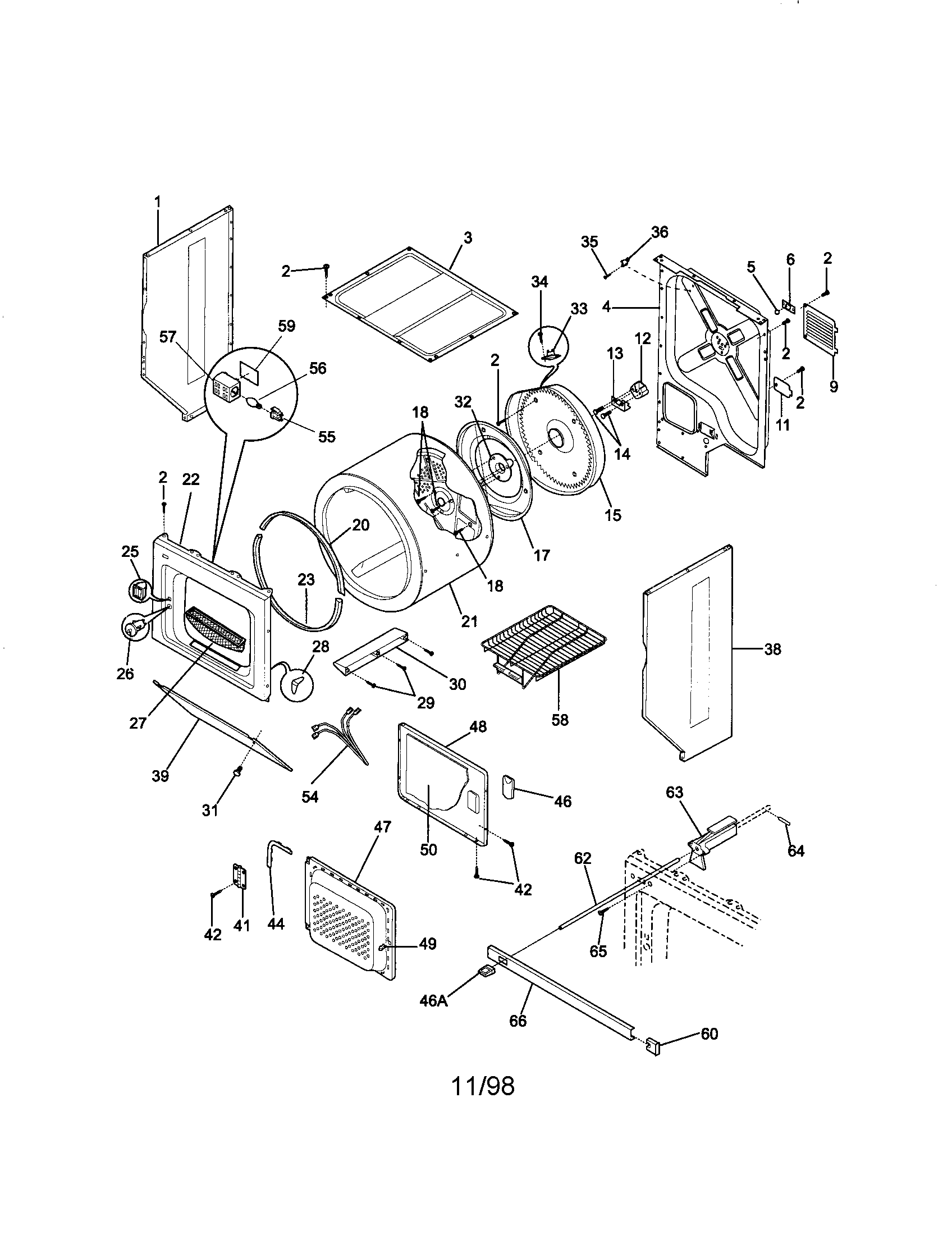 Kenmore He2 Dryer Parts Diagram