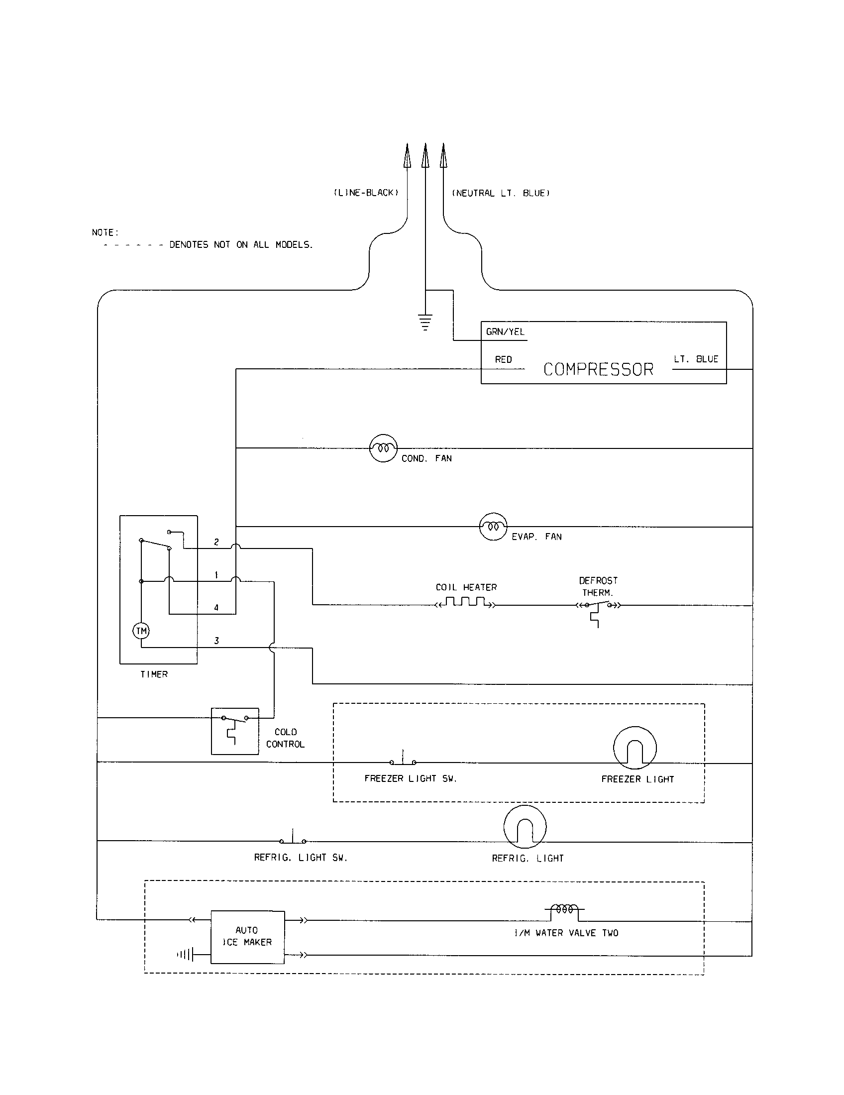 kenmore refrigerator 106.9535580 wiring diagram