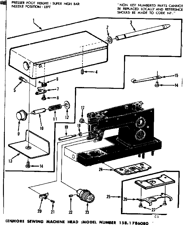 kenmore sewing machine tension assembly diagram