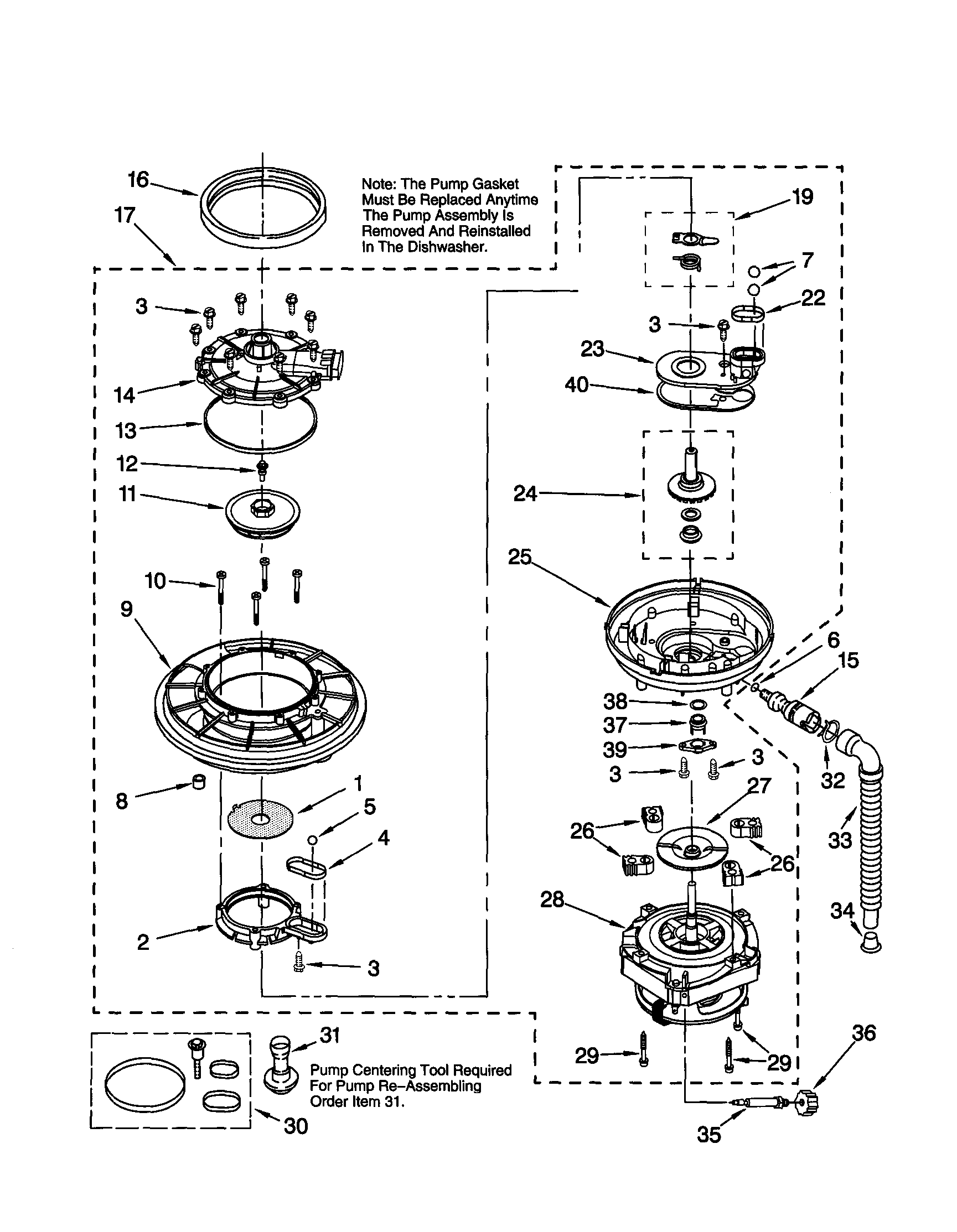kenmore ultra wash dishwasher model 665 parts diagram