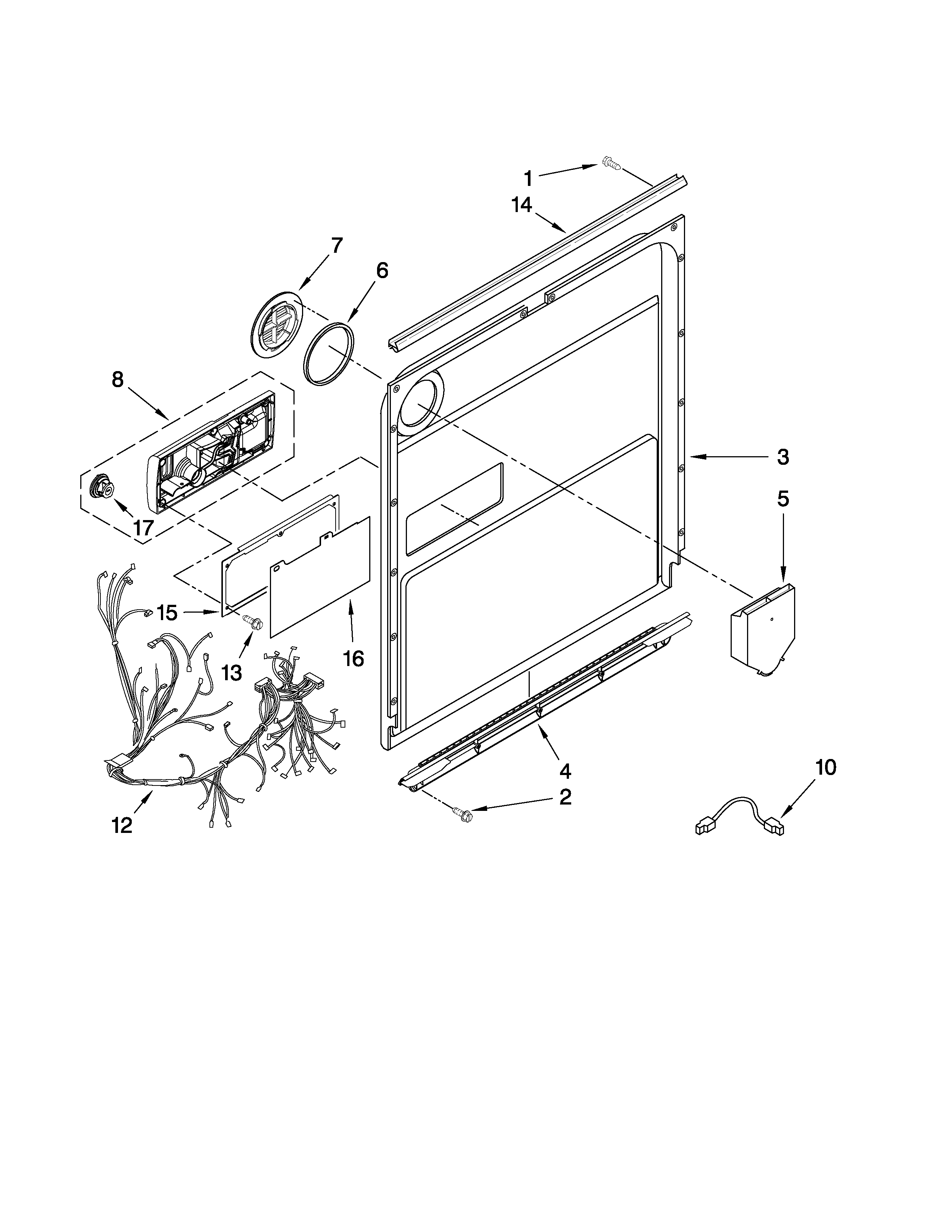 kenmore ultra wash dishwasher model 665 parts diagram