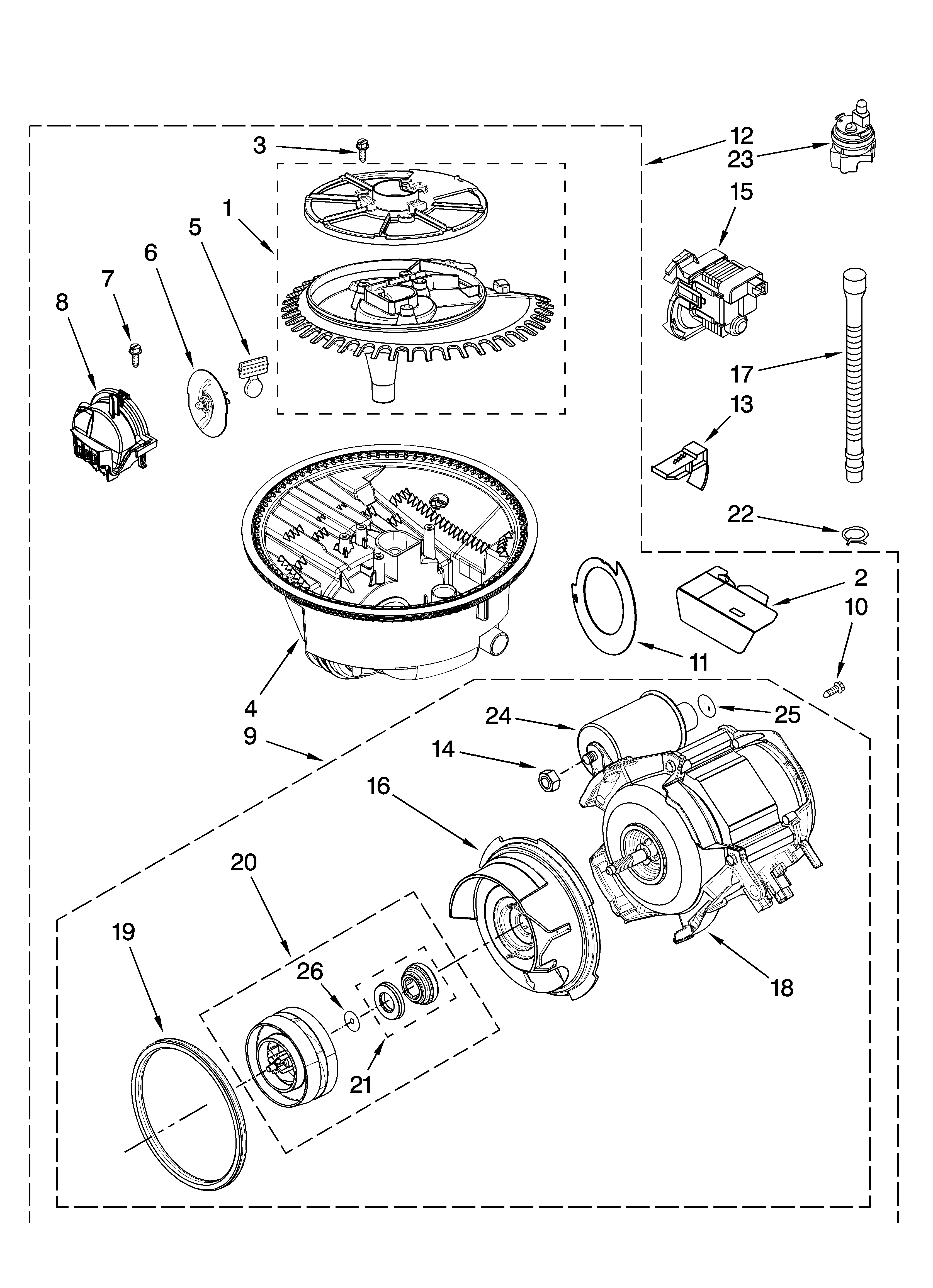 kenmore ultra wash dishwasher model 665 parts diagram