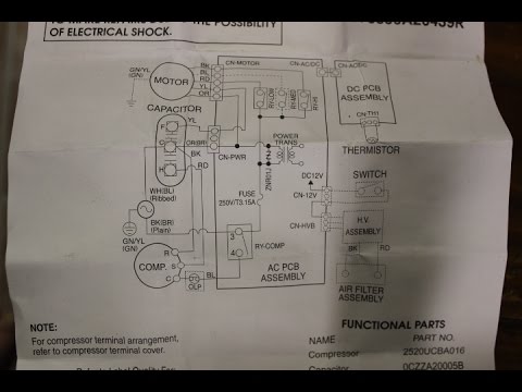 kenmore wall air conditioner 106.8761890 wiring diagram