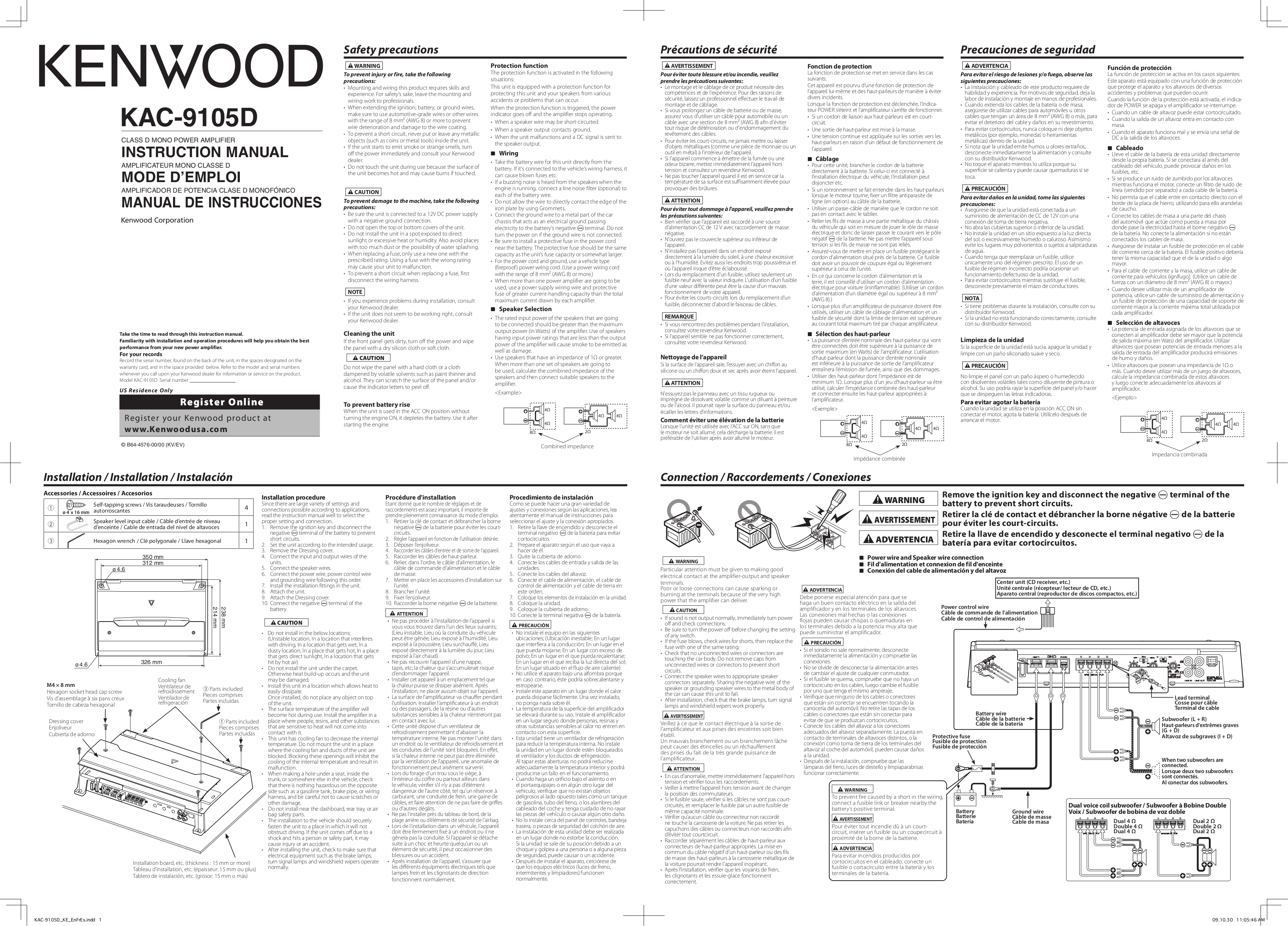 kenwood 9105d wiring diagram bridged