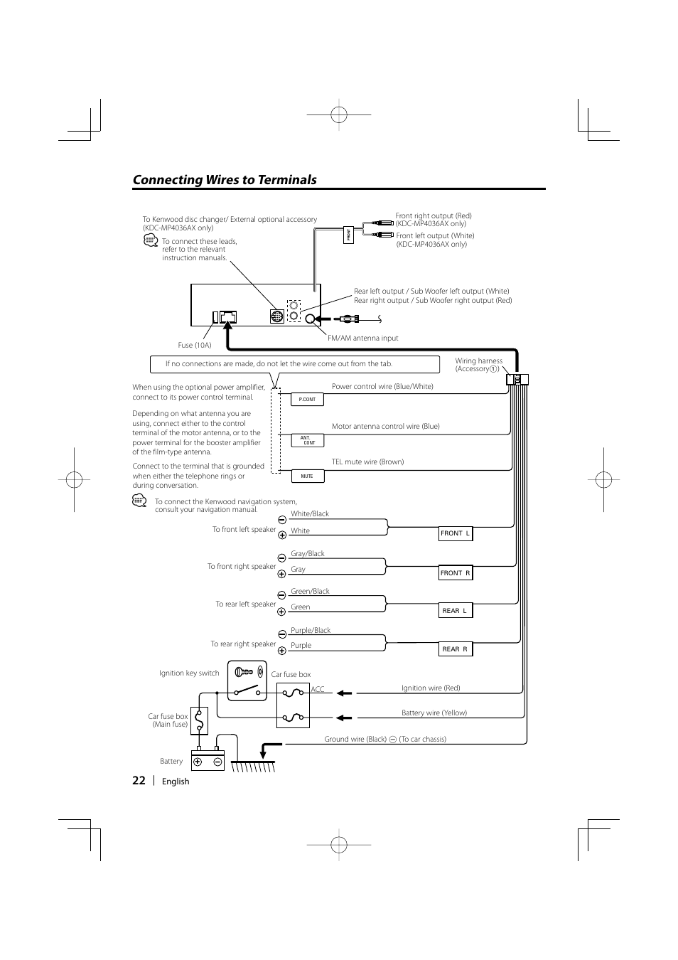 kenwood kdc 252u wiring harness