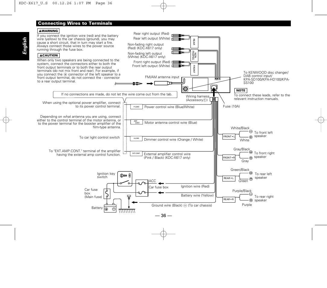 kenwood kdc 355u wiring diagram