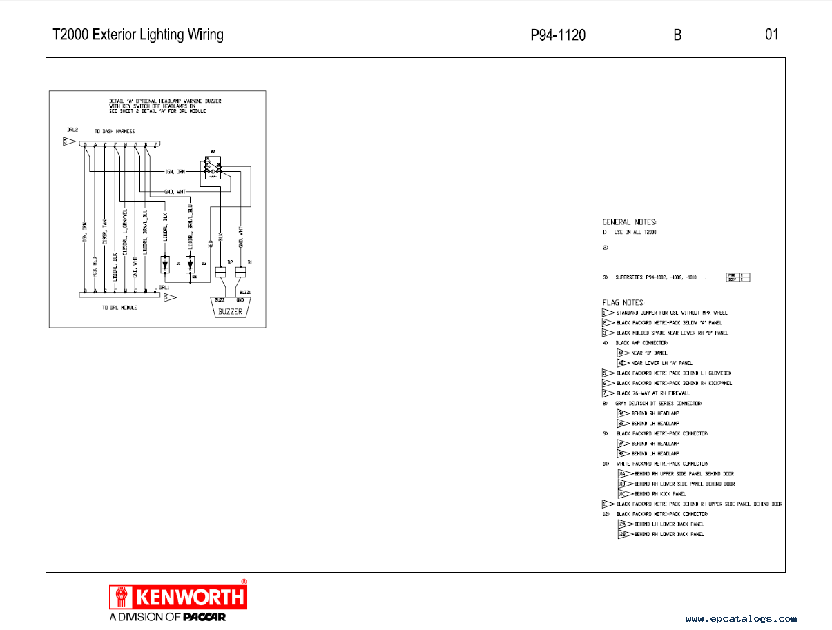 kenworth t600 fuse panel diagram