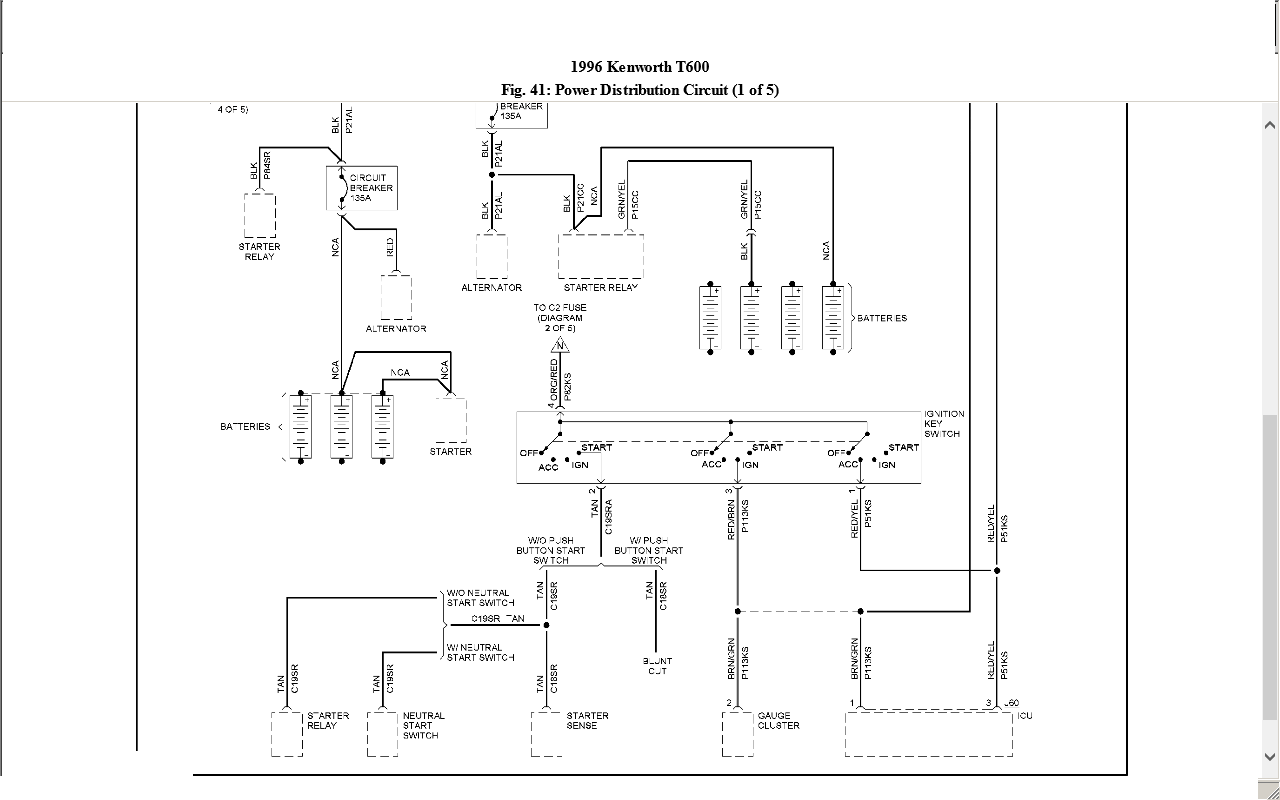 kenworth t600 wiring diagrams