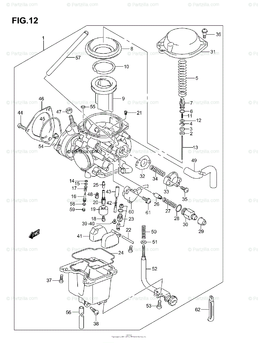 kfx 400 carburetor diagram