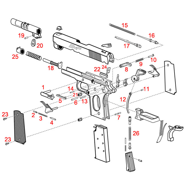 kimber 1911 parts diagram