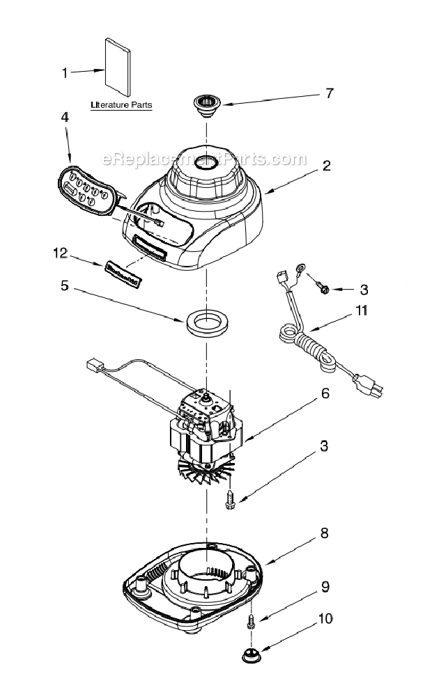 kitchenaid blender parts diagram
